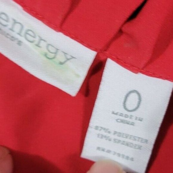 Chico's Zenergy Red Dress Short Tab Sleeve Pockets Size 0 - Picture 8 of 8